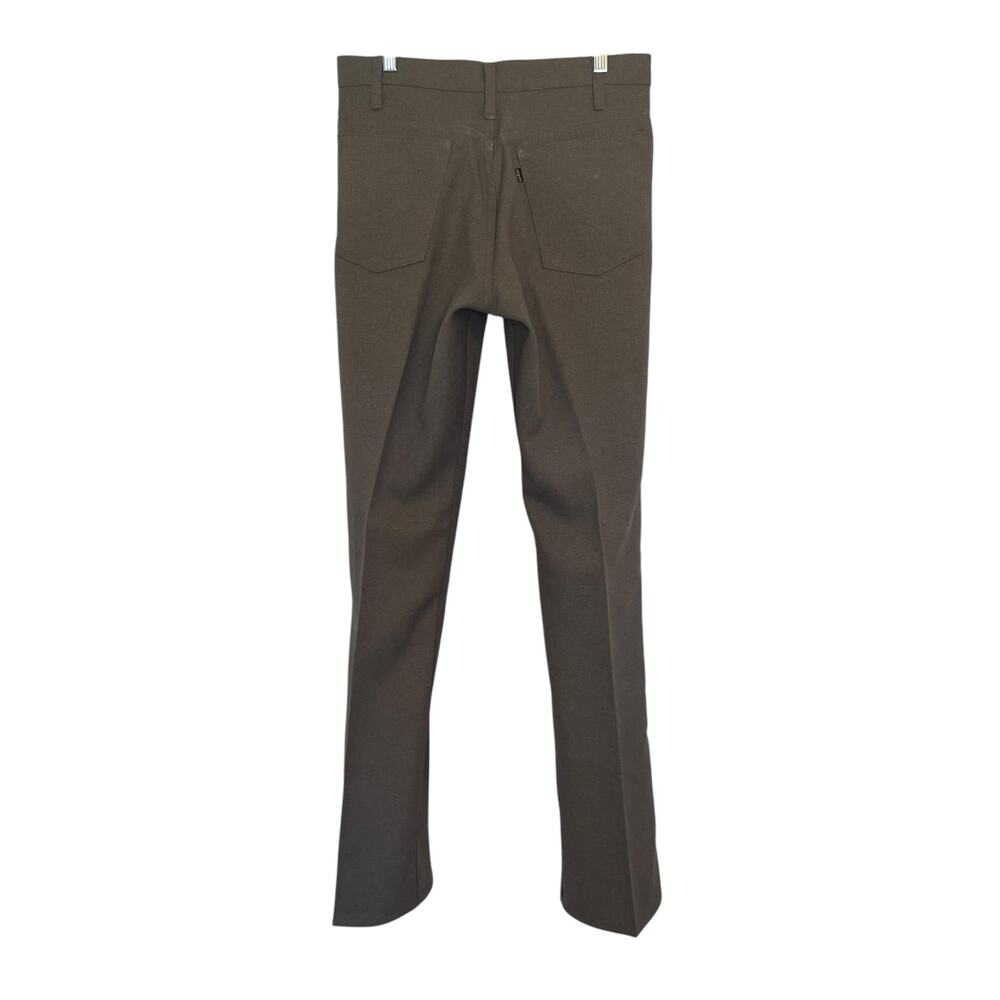 Vintage Levi’s Dracron Polyester Dress Pants In Brown USA Made Size 31x34 - Picture 5 of 9